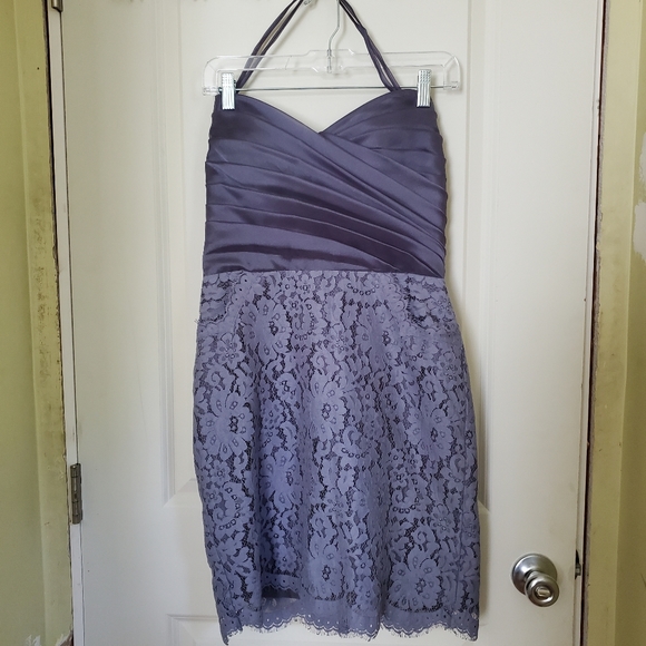 Gorgeous Graphite Strapless Dress - Picture 2 of 16